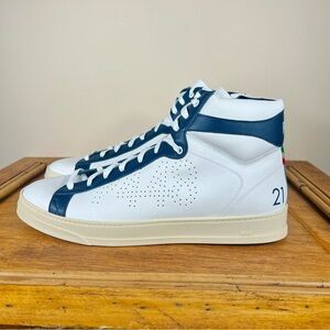 NEW P448 X ALPHATAURI Taylor White High Top Sneakers Size 48